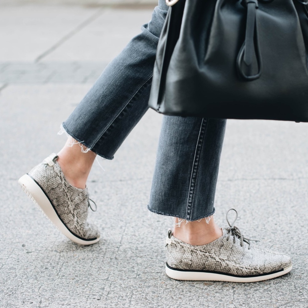 Cole Hahn Snake Print Leather Oxford